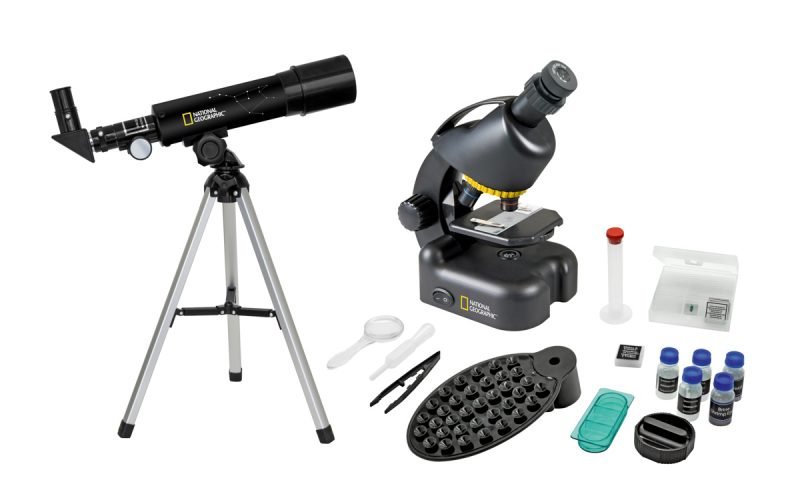 Microscopio para niños 40-640x con soporte para Smartphone y accesorios  NATIONAL GEOGRAPHIC - Microscopio - Los mejores precios